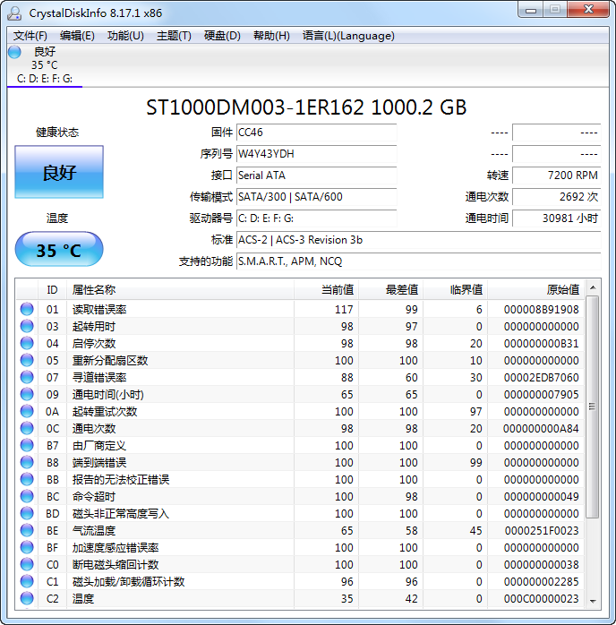 硬盘状态检测工具 CrystalDiskInfo v9.4.1,硬盘状态检测工具 CrystalDiskInfo v9.4.1 - 吾搜资源网,CrystalDiskInfo,第1张